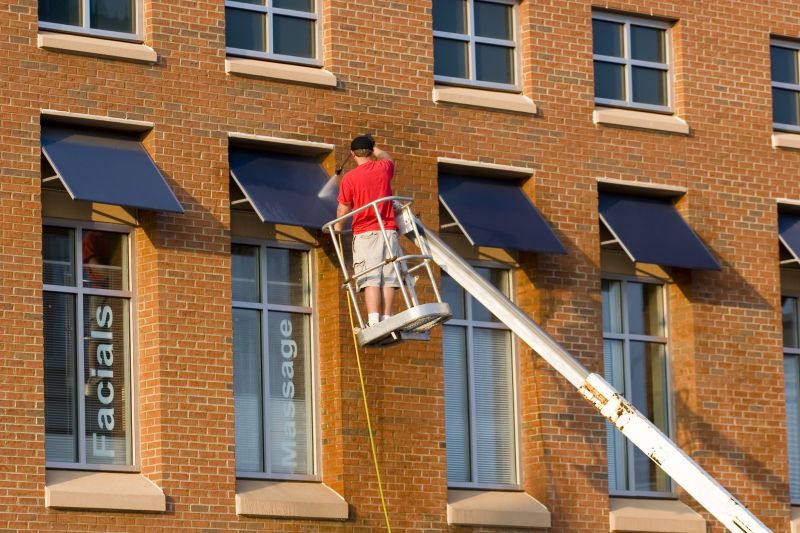 Brick Building Staining