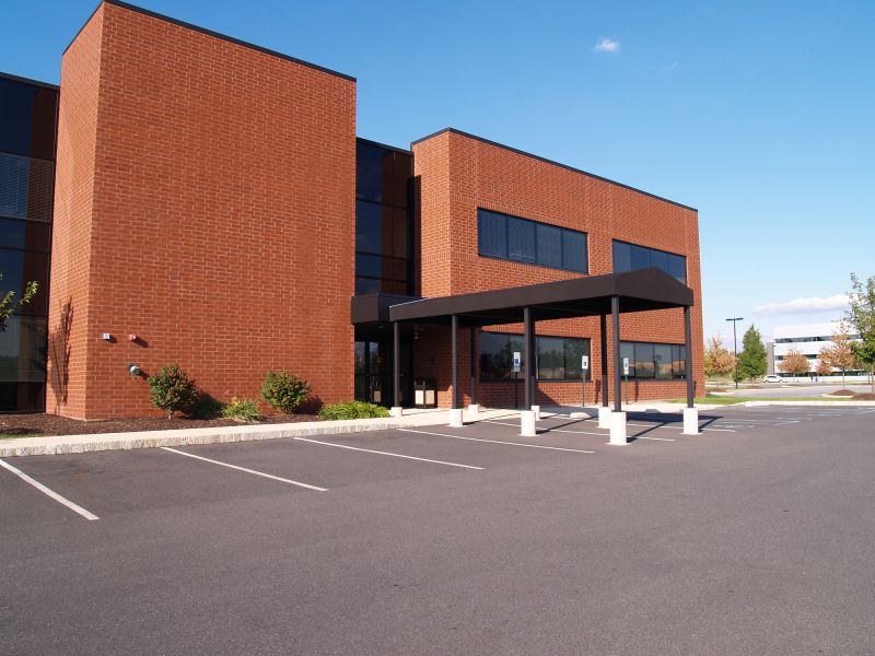 Finished Brick Staining on Commercial Building